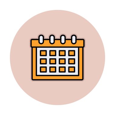 Takvim simgesi, vektör illüstrasyonu basit tasarım