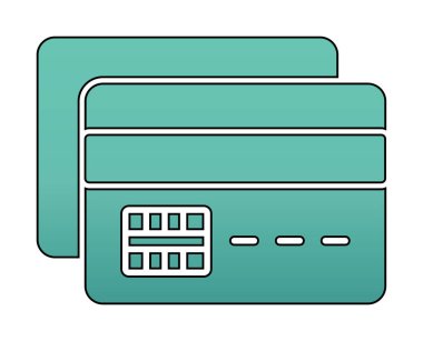 Basit kredi düz iş simgesi vektör illüstrasyonuName  