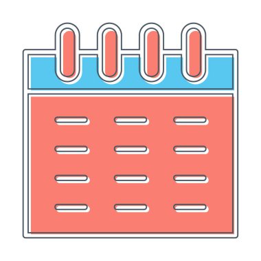 Takvim simgesi, vektör illüstrasyonu basit tasarım