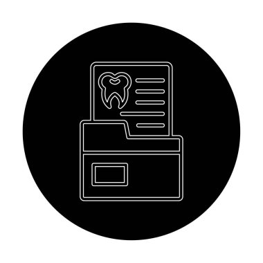 Vektör olarak diş kaydı simgesi. logotype - doodle 