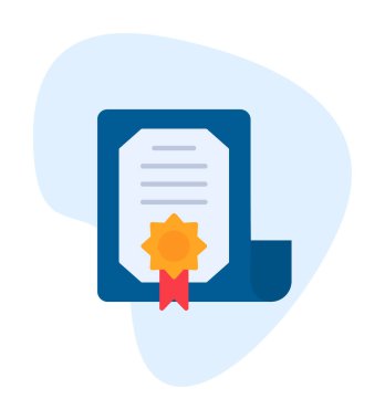 Sertifika vektör simgesi modern basit illüstrasyon                                 