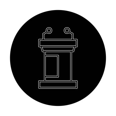 Podyum simgesinin vektör illüstrasyonu 