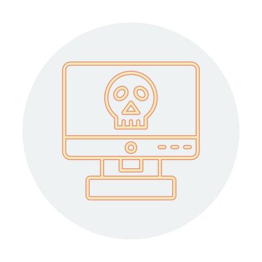 Bilgisayar korsanlığı simgesi, basit bir stil. vektör