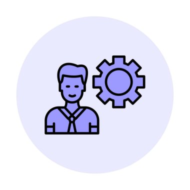 Yönetici simgesi, vektör illüstrasyonu basit tasarım