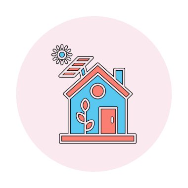 Eco house simge vektör çizim