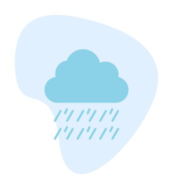 yağmur simgesi, vektör illüstrasyonu  