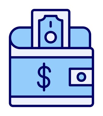 Dolar işareti simgesi vektör tasarımlı cüzdan