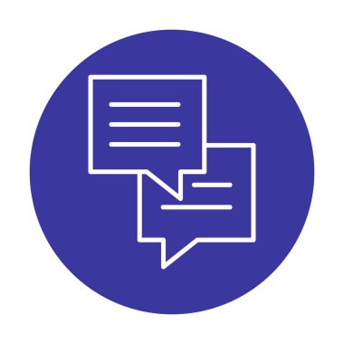 Konuşma baloncukları iletişim simgesi izole