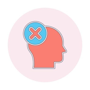 Yanlış vektör düz simgesi düşün 