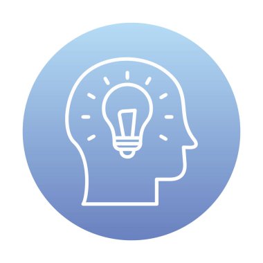 fikir konsepti simgesi, vektör illüstrasyon tasarımı                            