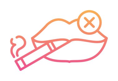 Proje ve eğlence için sigara içme simgesi yok