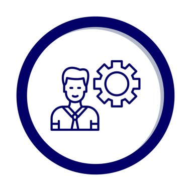 Yönetici simgesi, vektör illüstrasyonu basit tasarım