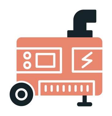 Elektrik Üretici simgesinin vektör çizimi                                        