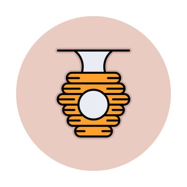 Arı kovanı simgesi vektör illüstrasyonu