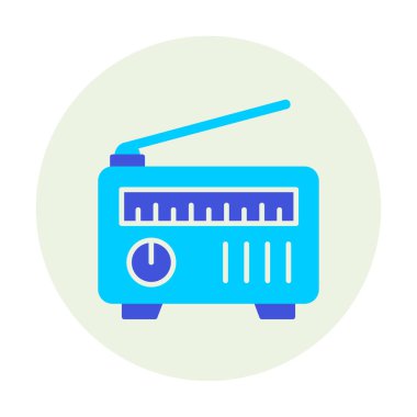 radyo simgesi web basit illüstrasyon
