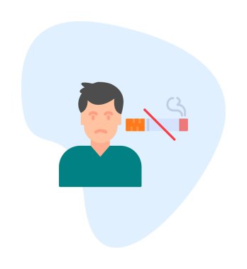 Proje ve eğlence için sigara içme simgesi yok