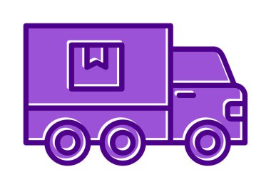 kamyon simgesi, vektör illüstrasyonu