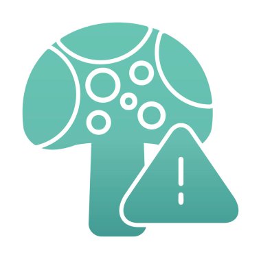 Mantar. Web simgesi basit illüstrasyon