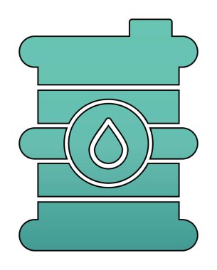 Petrol varil web simgesi, vektör çizim