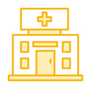Tıp hastanesi vektör illüstrasyonu                             