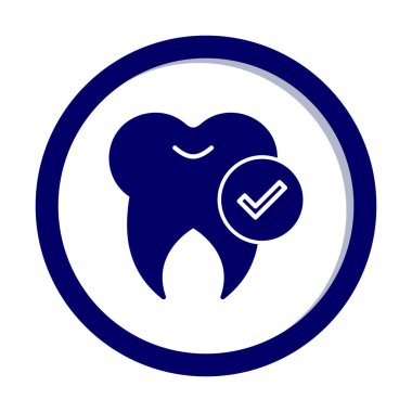 Sağlık Dişleri ve İşaretleme simgesi, vektör illüstrasyonu  