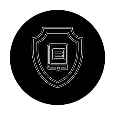 Kitap simgesini, basit biçimi, vektör illüstrasyonunu koru 