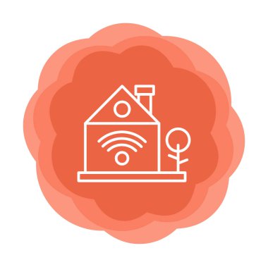 akıllı ev renkli vektör simgesi