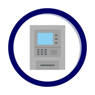 atm simge vektör illüstrasyonu 