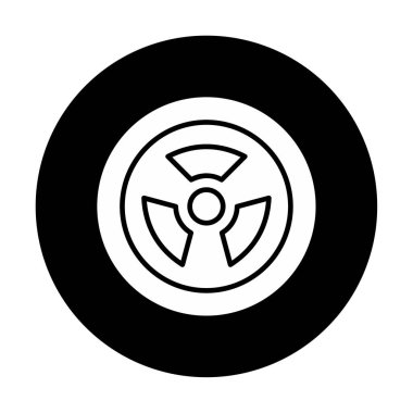 Radyasyon işareti. Web simgesi basit tasarım