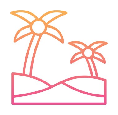 plaj simgesi vektörü beyaz arkaplanda izole edildi