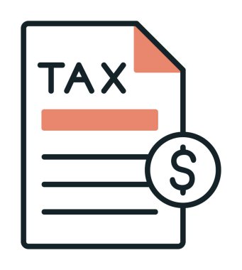 Vergi Ödeme simgesinin vektör çizimi