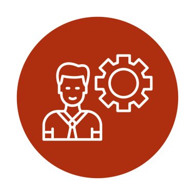 Yönetici simgesi, vektör illüstrasyonu basit tasarım