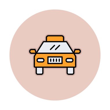 taksi simgesi vektör illüstrasyonu 