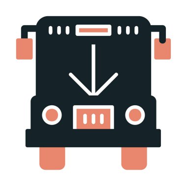 bus simgesi, vektör illüstrasyonu