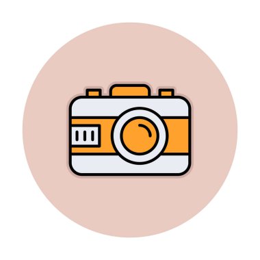 fotoğraf makinesi simgesi, vektör illüstrasyonu 