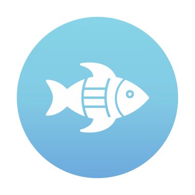 balık yassı simgesi, vektör illüstrasyonu