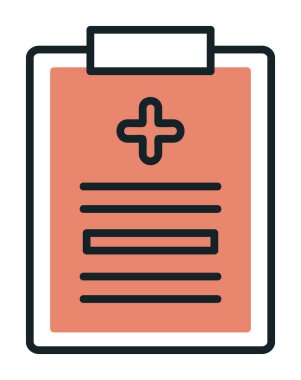 Tıbbi Kayıtlar ikonu. Basit resimleme                                 