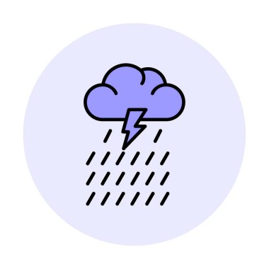 yağmur simgesi, vektör illüstrasyonu  