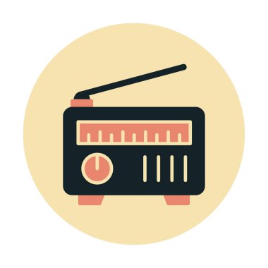 radyo simgesi web basit illüstrasyon