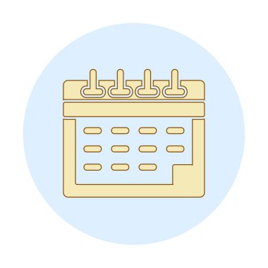 Takvim simgesi, vektör illüstrasyon tasarımı