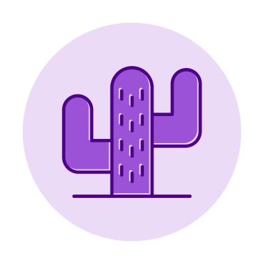 Kaktüs simgesi, basit tasarım çizimi  