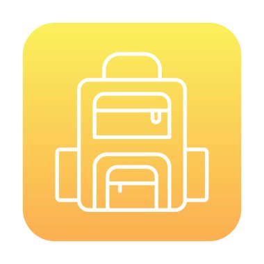 Sırt çantası ikon vektörü. Okul sırt çantası tabelası. izole edilmiş sınır sembolü çizimi