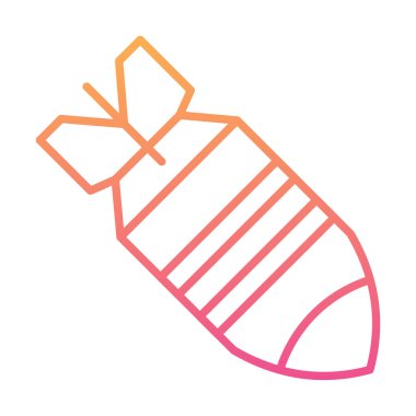 Nükleer bomba ikonu, vektör illüstrasyonu