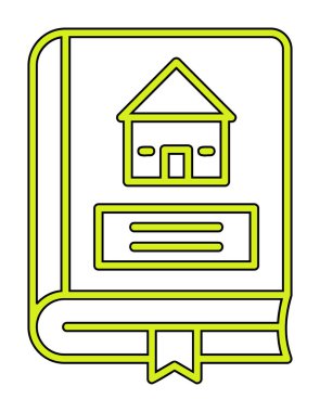 Mimarlık Kitabı düz simgesi, vektör illüstrasyonu 