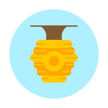 Arı kovanı simgesi vektör illüstrasyonu