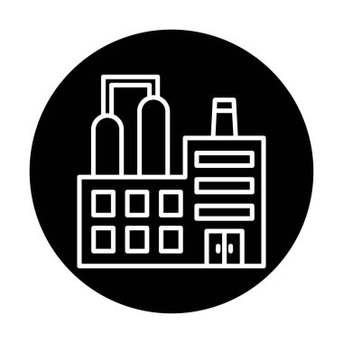 Factory icon, vector illustration simple design