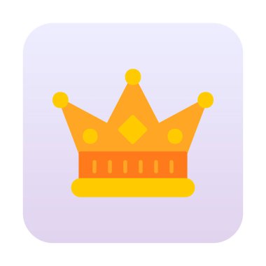 Soyut taç. Web simgesi illüstrasyonu 