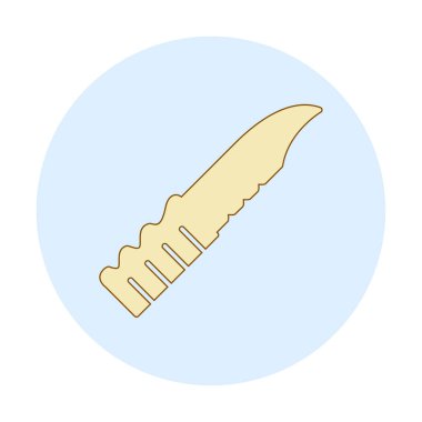 Basit düz bıçak ikonu vektör çizimi 