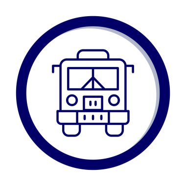 Toplu Taşımacılık web simgesi, vektör illüstrasyonu