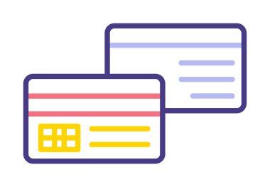 Basit kredi düz iş simgesi vektör illüstrasyonuName  